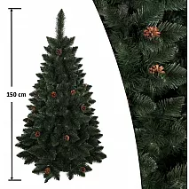 Classic artificial Christmas tree with cones 150cm