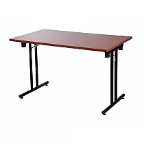 Folding table system for conference tables, folding steel frame width 48 cm, color black or aluminium