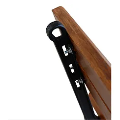 Banco de jardín clásico de hierro fundido, longitud 150 cm, compuesto por 11 tablas de madera de aliso, peso 35 kg