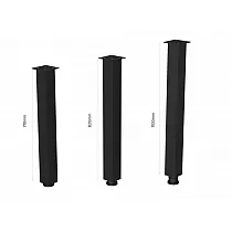 Klassiset alumiiniset pöytäjalat 60x60 mm, musta väri, korkeus 71 cm, 82 cm tai 110 cm, sarja 4 kpl.