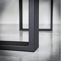 Rechteckige massive Metall-Tischbeine Quadro, aus Stahl, Höhe 45 cm, Breite 40 cm, 2er Set