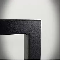 Low height rectangular metal table leg made of steel, height 40 cm, black and steel effect color options, size 60x40cm, set of 2 pcs.