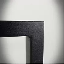 Ορθογώνια μεταλλικά πόδια τραπεζιού Quadro, κατασκευασμένα από ατσάλι, μαύρο και χρώμα εφέ ατσάλι, διάσταση 60x40cm, σετ 2 τμχ.