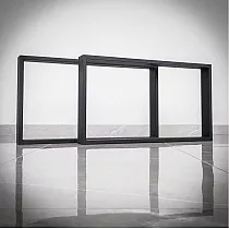 Low height, high load steel rectangular table leg, height 45 cm, width 80 cm, set of 2 pcs.
