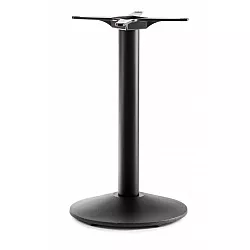 Centrale tafelpoot met gietijzeren metalen onderstel, kleur zwart, hoogte 72 cm