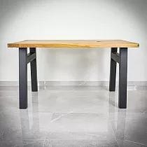 Kovové stolové nohy ve tvaru H pro jídelní nebo kancelářský stůl, výška 71 cm, celková šířka 79 cm, sada 2 nohou