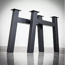 H-shaped metal table legs for dining table or office table, height 71 cm, total width 79 cm, set of 2 legs