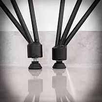 Elegant steel legs for coffee-table, width 40 cm, height 45 cm, set of 2 pcs.