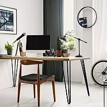 Picioare decorative din metal în ac de păr - diametru bară Ø10 mm, înălțime 71 cm - set de patru picioare