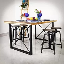 X-Typ rechteckeg Form Dësch Been, Set vun 2, Héicht 72 cm, Breet 75 cm, Set vun 2 Stécker, schwaarz Faarf