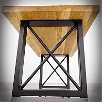 Square-shaped table leg with X shaped crossbar design, height 45 cm, width 40 cm, 2 pcs. in set