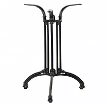 Støbejerns bordfod, 3 fod, 54x54 cm, højde 72,5 cm, velegnet til bordplader op til D90 cm, vægt 12,8 kg