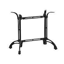 Base de mesa doble de hierro fundido con soporte central, color negro, base 82x51 cms, altura 73 cms