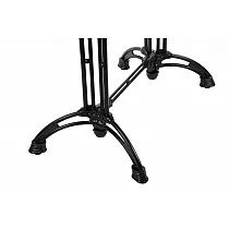 Base tavolo in ghisa doppia con sostegno centrale, colore nero, base 82x51 cm, altezza 73 cm
