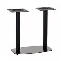 Base de mesa de metal-columnas dobles, altura 73 cm, base de mesa 70x40 cm