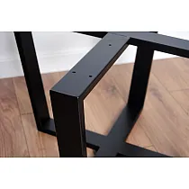 Massive 3D metal table frame made of steel, for surfaces from ø70 to ø100 cm, height 43 cm, black or white