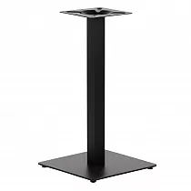 Metalen centrale tafelpoot van staal, kleur zwart, afmeting voet 40x40 cm, hoogte 72 cm