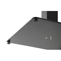 Metallinen keskipöytäjalka terästä, musta väri, pohjan koko 40x40 cm, korkeus 72 cm