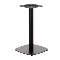 Metal table base with central steel support, black color, base size 45x45 cm, height 73 cm