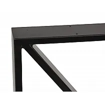 Stabilt X-format bordsben i metall med ram runt, av stål, höjd 72 cm, bredd 60 cm, färger svart eller vit, set om 2 st.