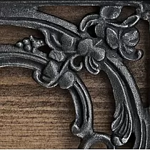 Cast iron shelf support, holder with a height of 16 cm and a depth of 20 cm, bracket Victorian era - set of 2 pieces.