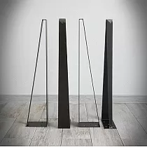 Fraaie metalen tafelpoot Arrow van staal, hoogte 71 cm, set van 4 poten