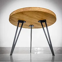Šiuolaikinės smeigtuko formos plieninės baldų kojelės valgomojo arba kavos stalui, aukštis 17cm 40cm 71cm, komplektas 4 vnt.