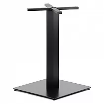 Nehéz központi asztallap acélból, magasság 73 cm, téglalap oszlop, alapméretek 55x55 cm, súly 19 kg, fekete szín