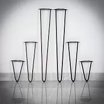 Dekorative Tischbeine aus Metall Haarnadel mit Fuß 20, 40, 73 cm - Set mit 4 Beinen