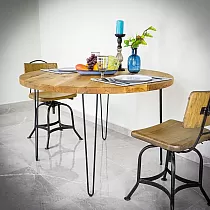 Metallbordsben hårnål med fot av stål, höjdalternativ 20, 40 eller 73 cm, set med 4 ben