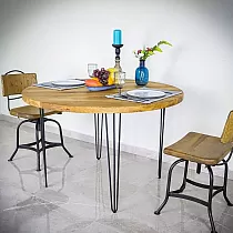 Metalen tafelpoten Hairpin 3 stangen met pootjes 20, 40, 73 cm - set van 4 poten