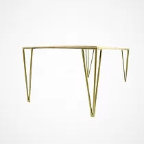 Gold color decorative metal table legs (42, 72 cm) - set of 4 legs