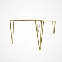 Kultaiset koristeelliset metallipöytäjalat 42, 72 cm - 4 jalan sarja