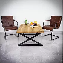 X-förmige Tischbeine aus Metall, Maße 40 x 45 cm, 60 x 40 cm oder 80 x 45 cm, 2 Beine im Set