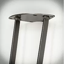 Pieds de table en métal en épingle à cheveux en barre plate en acier, section de barre 0,4x2 cm, lot de 4 pièces.