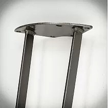 Vlásenka kovové stolové nohy z oceľovej plochej tyče, prierez tyče 0,4x2 cm, sada 4 ks.