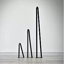 Hairpin metal table legs made of steel flat bar, bar cross-section 0.4x2 cm, set of 4 pcs.