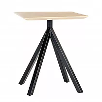 Base de mesa central de metal em aço, altura 72 cm, projetada para superfícies de mesa de até 100 cm de diâmetro