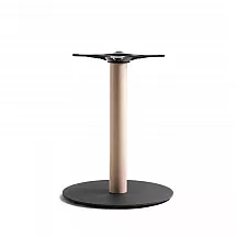 Piétement central en métal et bois pour grands plateaux de table jusquà 110 cm de diamètre