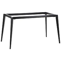 Structure de table trapèze classique en acier de couleur noire ou grise, hauteur 72,2 cm, dimensions 115 cm x 64 cm