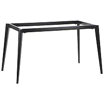 Structure de table trapézoïdale en métal noir ou gris, hauteur 72,2 cm, dimensions 155 cm x 74 cm