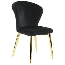 Cathaoir veilbhit upholstered le cosa dath óir, sraith de 4 cathaoireacha, dath: dubh nó éadrom liath