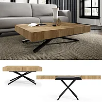 Verstelbare hoogte tafel 27-80 cm, aanpasbare uitschuifbare tafel 120-200 cm, massief eikenhouten blad, ruimtebesparend modern meubilair