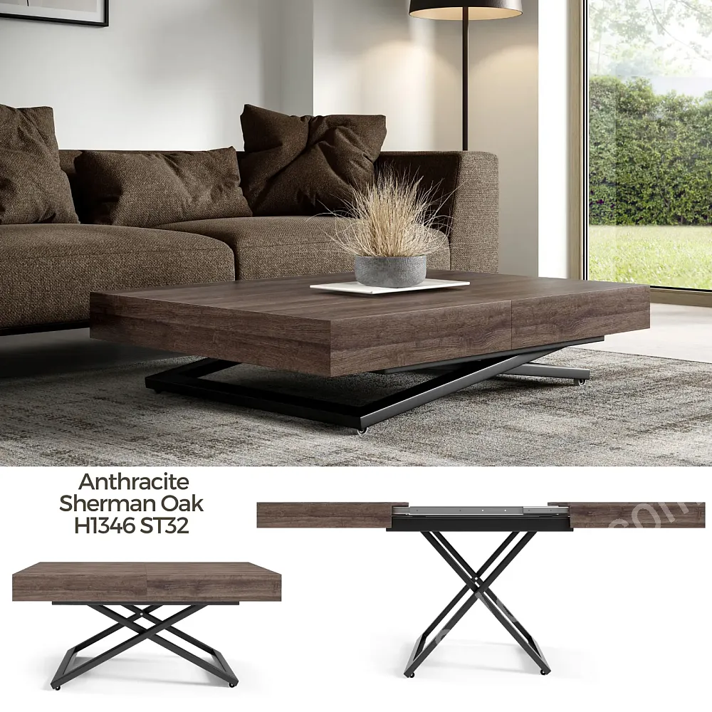 Bear tuin salontafel vierkant aluminium bruin