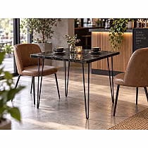 Pernas de mesa metálicas hairpin de 2 barras, diâmetro 12 mm, altura 71 cm - conjunto de 4 pernas