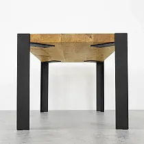 Nizke elegantne kovinske noge za mizo z dodatnimi nosilci za mizno ploščo, poln kot, za klubsko mizico ali klop, barva črna ali z jeklenim učinkom, skupna višina 49 cm