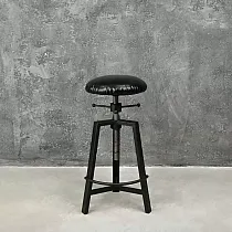 Klädd justerbar pall, material stål-trä, justerbar höjd 57-80 cm