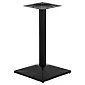 Centralt bordsben av metall, svart färg, bottenmått 50x50 cm, höjd 73 cm